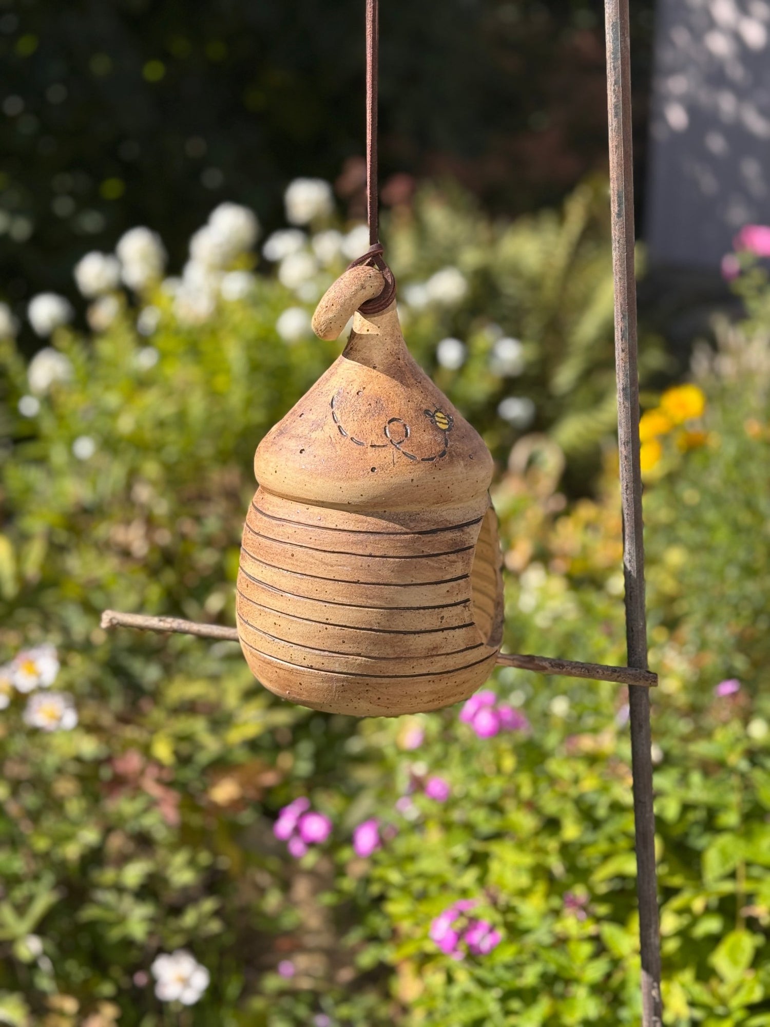🐝 Keramik - Vogelhaus „Bienenkorb - Vogelhaus