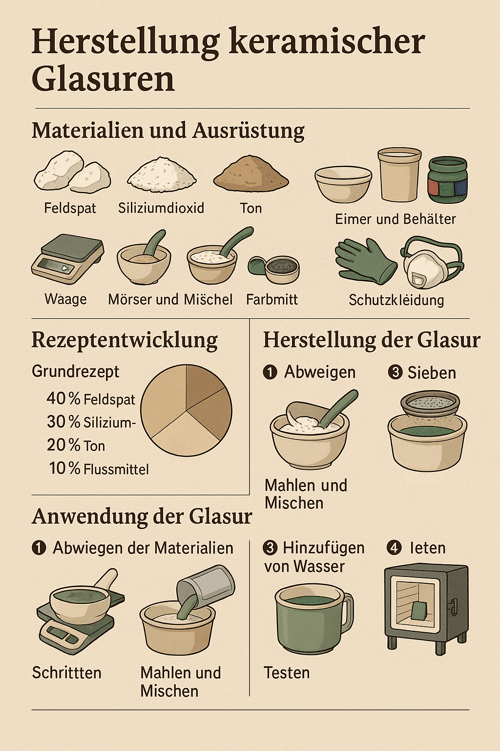 Wie kann man keramische Glasuren selbst herstellen? - Alte Schmiede