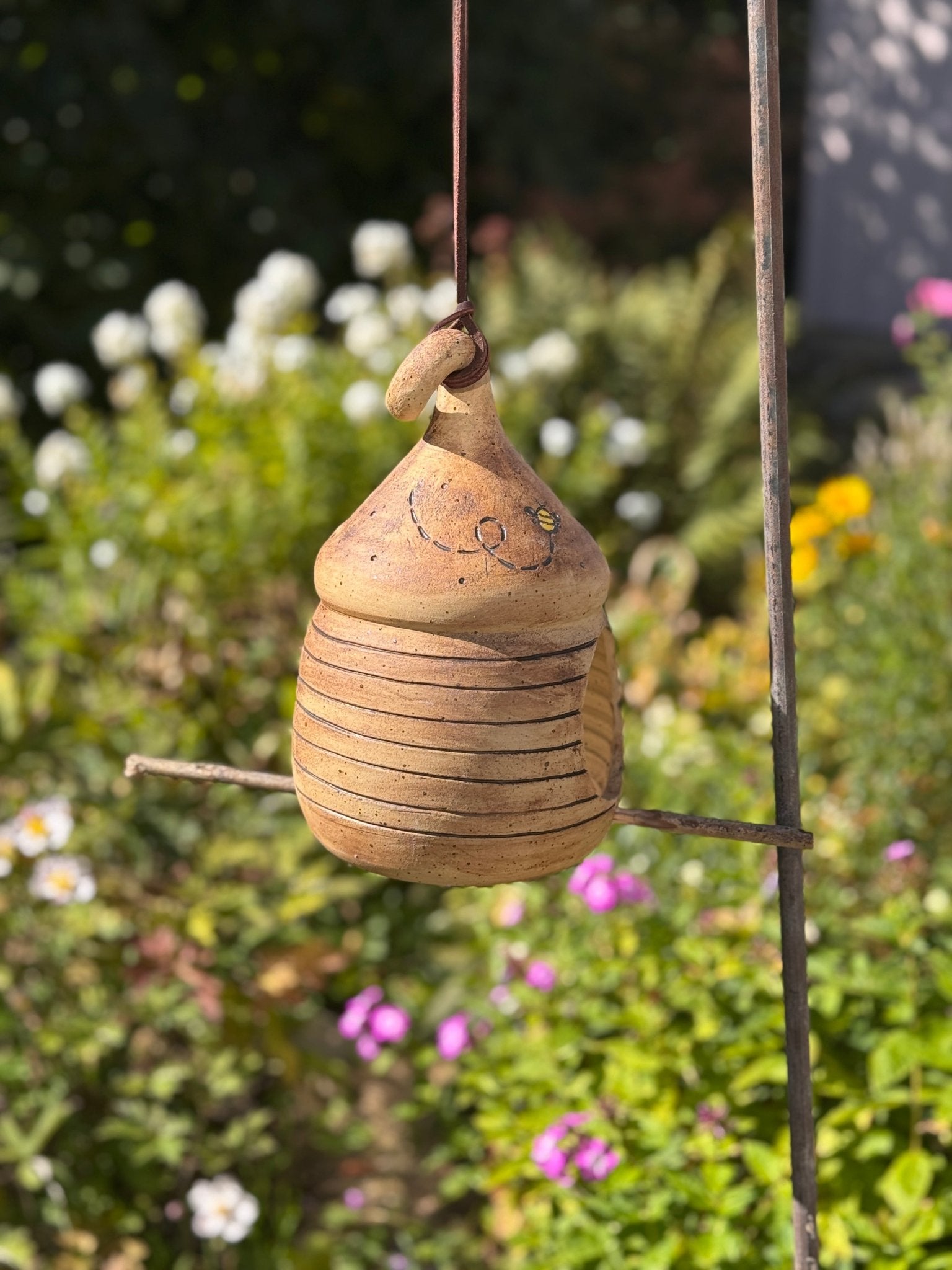 🐝 Keramik - Vogelhaus „Bienenkorb - Vogelhaus