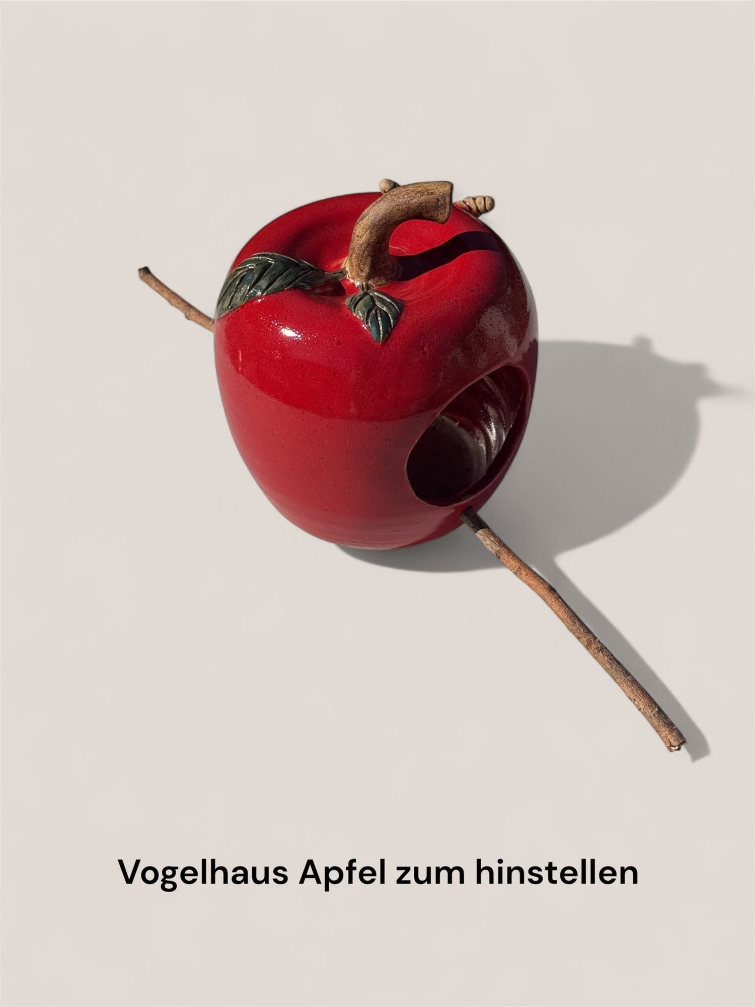 🍎🐦 Keramik - Vogelhaus in Apfelform 🐦🍎 - Vogelhaus