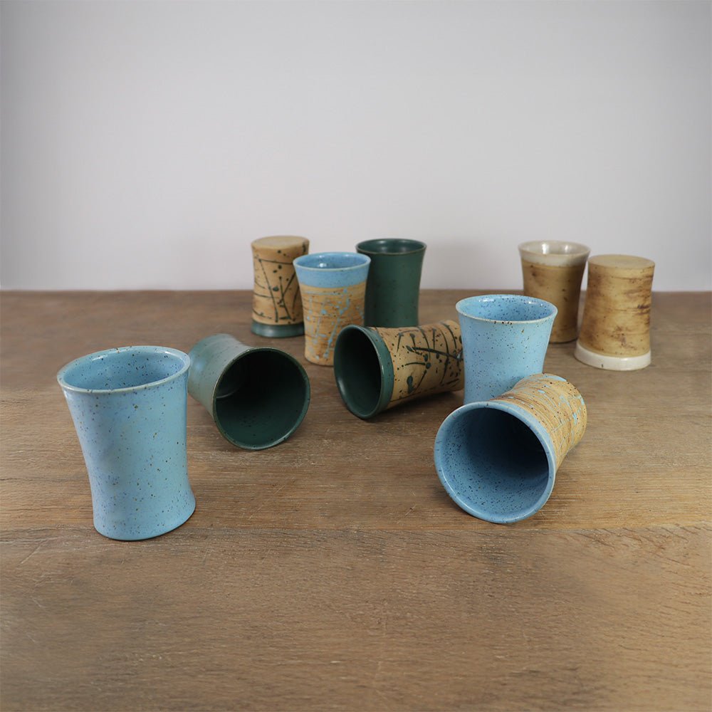 Keramik Becher ohne Henkel Handmade - BE 11005 - 15 - Becher