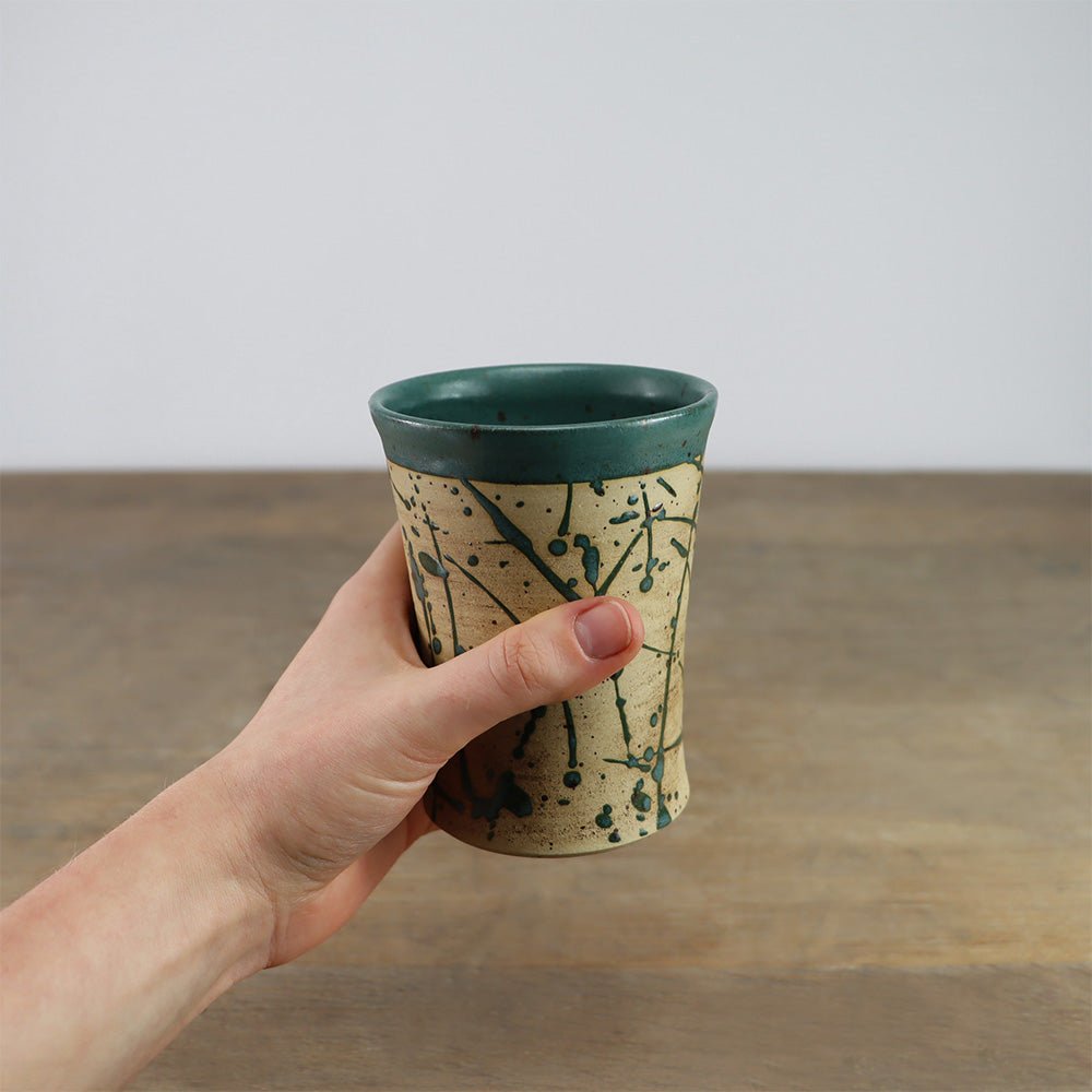 Keramik Becher ohne Henkel Handmade - BE 11005 - 13 - Becher