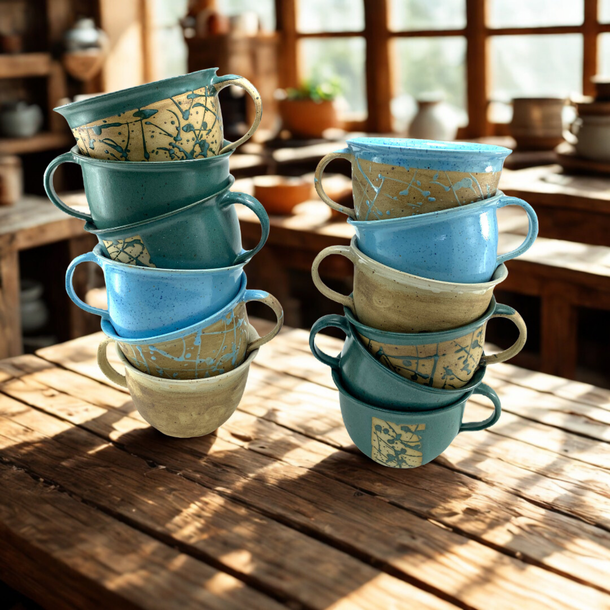 Handgefertigte Keramik Jumbotasse 500–700 ml – Alte Schmiede
