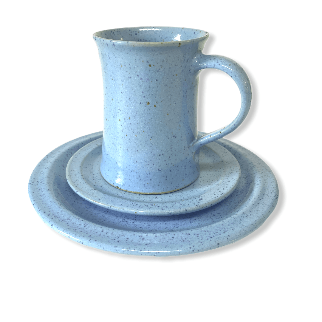 Gedeckset Keramik türkis