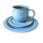 Gedeckset Keramik türkis